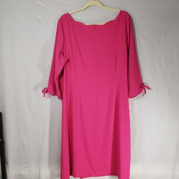 Talbots magenta shift sheath dress size 16w EUC - Picture 5 of 8